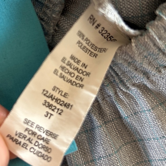 🍁Turquoise Button Down 4 Piece Toddler Suit Set - Picture 8 of 8